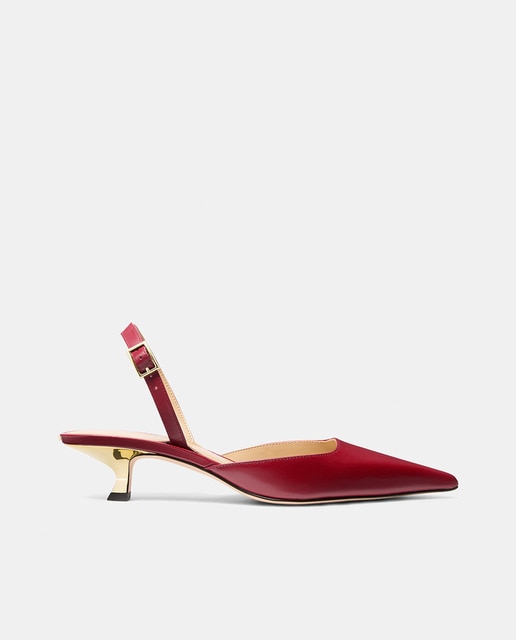 Imagen 0 de Zapatos de salón mujer destalonados en piel