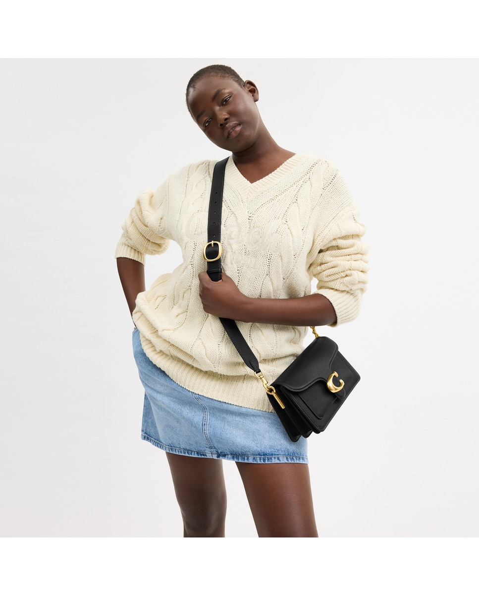 Mala de Ombro Tabby 26 de Pele com Correias Intercambiáveis - Preto Preto-6