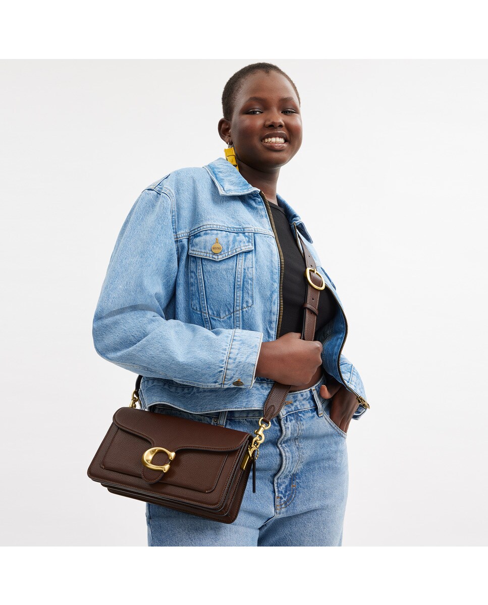 Mala de Ombro Tabby 26 em Pele Castanho-2