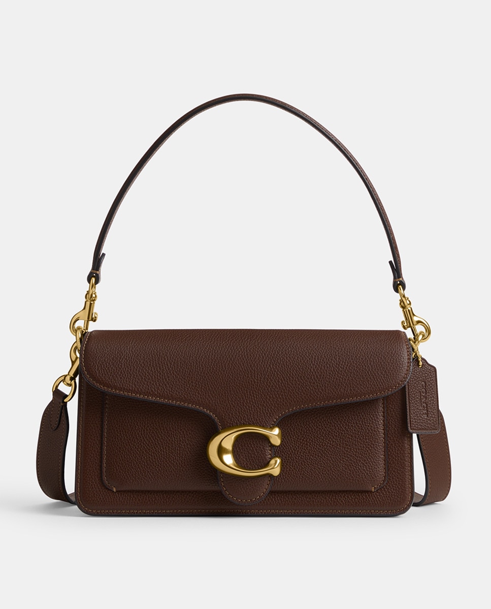 Mala de Ombro Tabby 26 em Pele Castanho-1