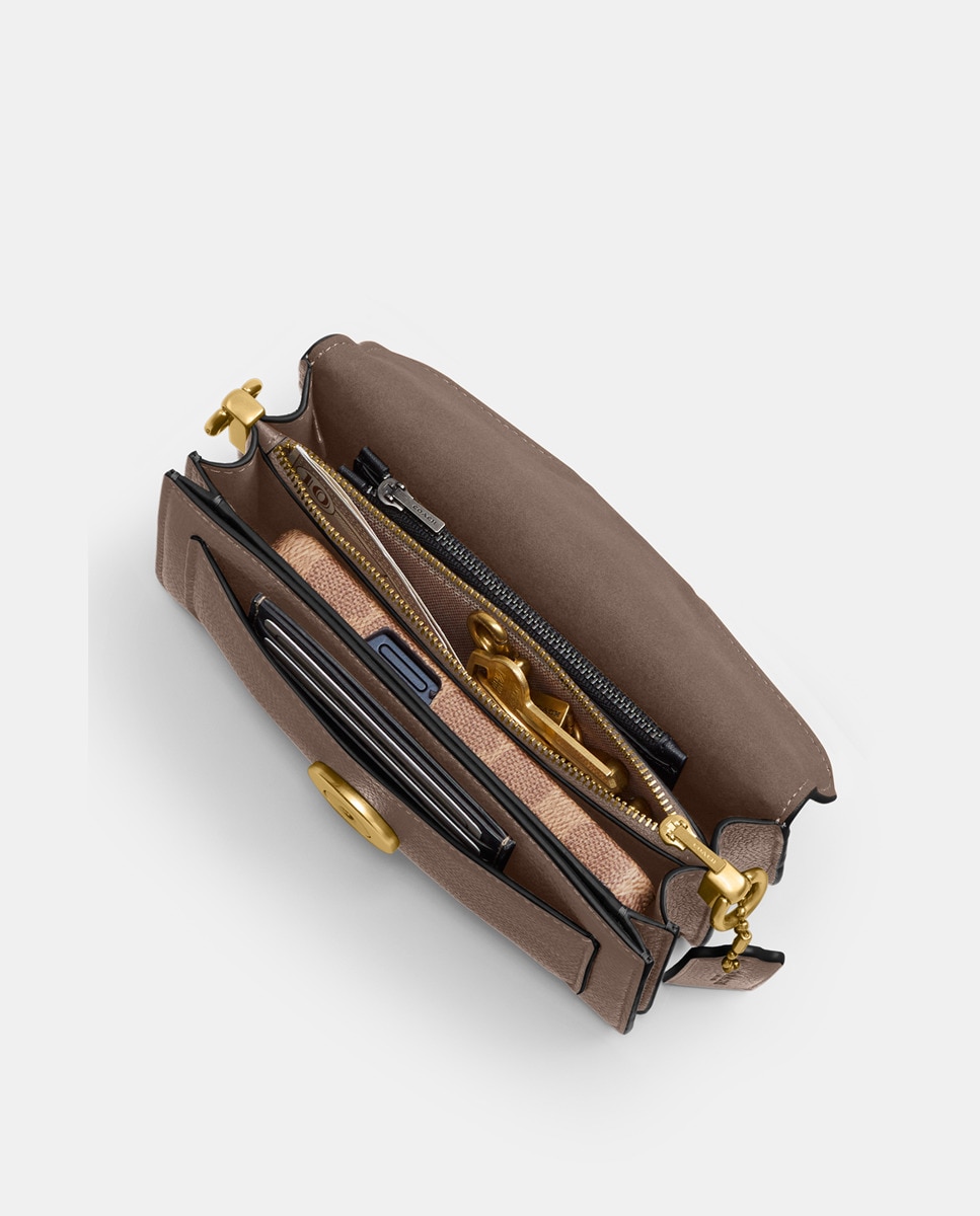 Mala de Ombro Tabby 20 em Pele Cinzento-7