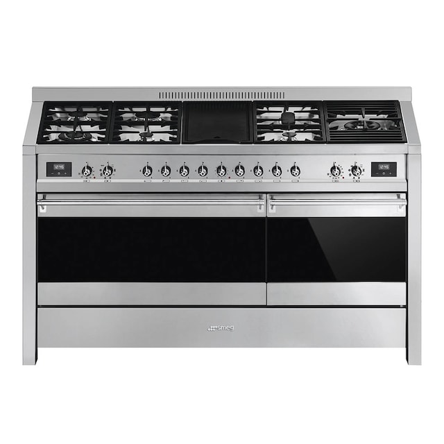 Imagen 0 de Cocina compacta Smeg placa de gas 7 quemadores y 2 cavidades- A5-81