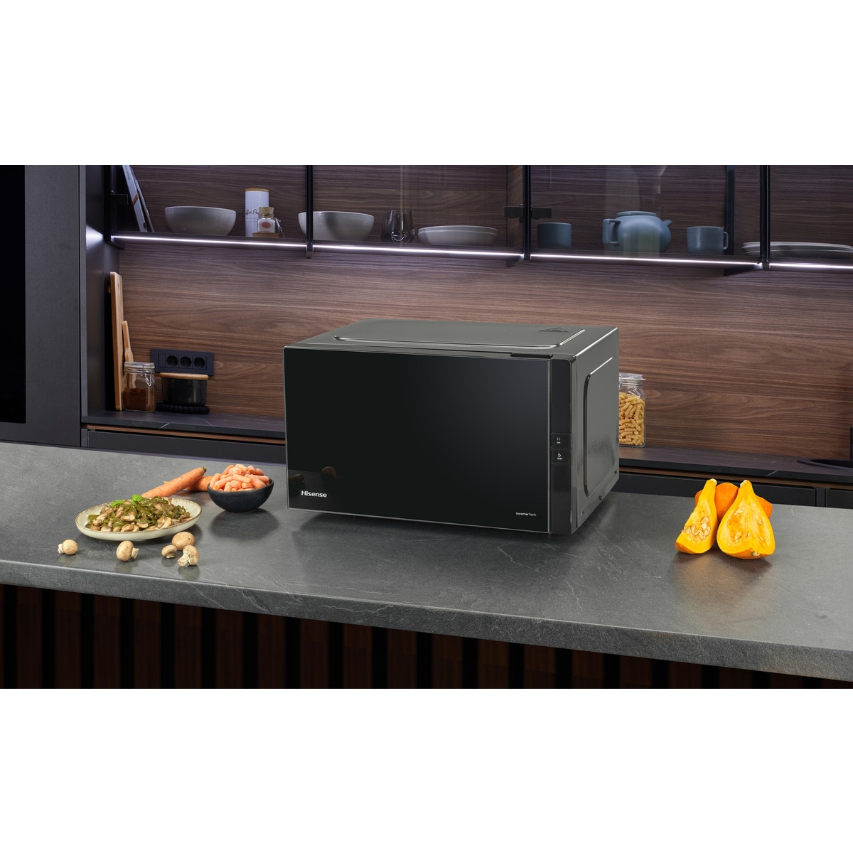 Microondas Hisense 25 litros y grill - H25MOBS4HGI Negro-4