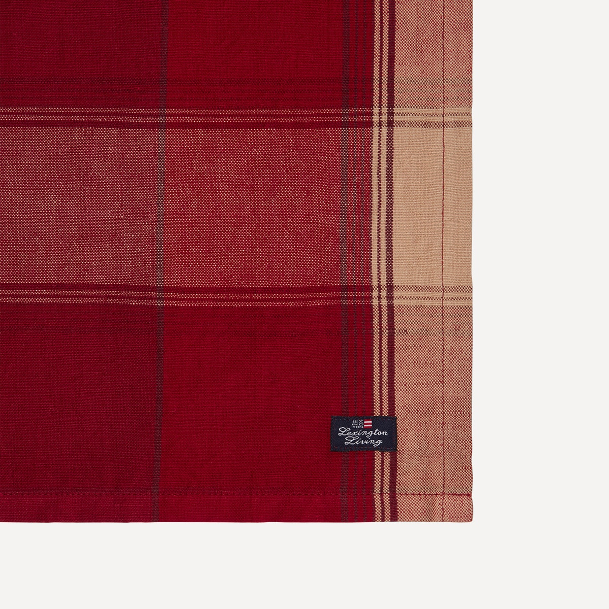 Mantel individual lino y algodón Living Navidad 24 Lexington Rojo-4