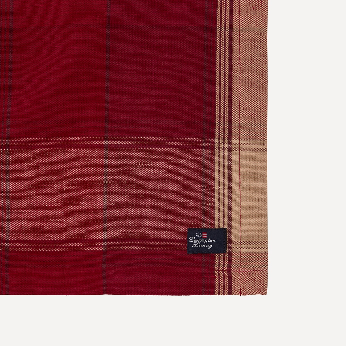 Mantel individual lino y algodón Living Navidad 24 Lexington Rojo-3