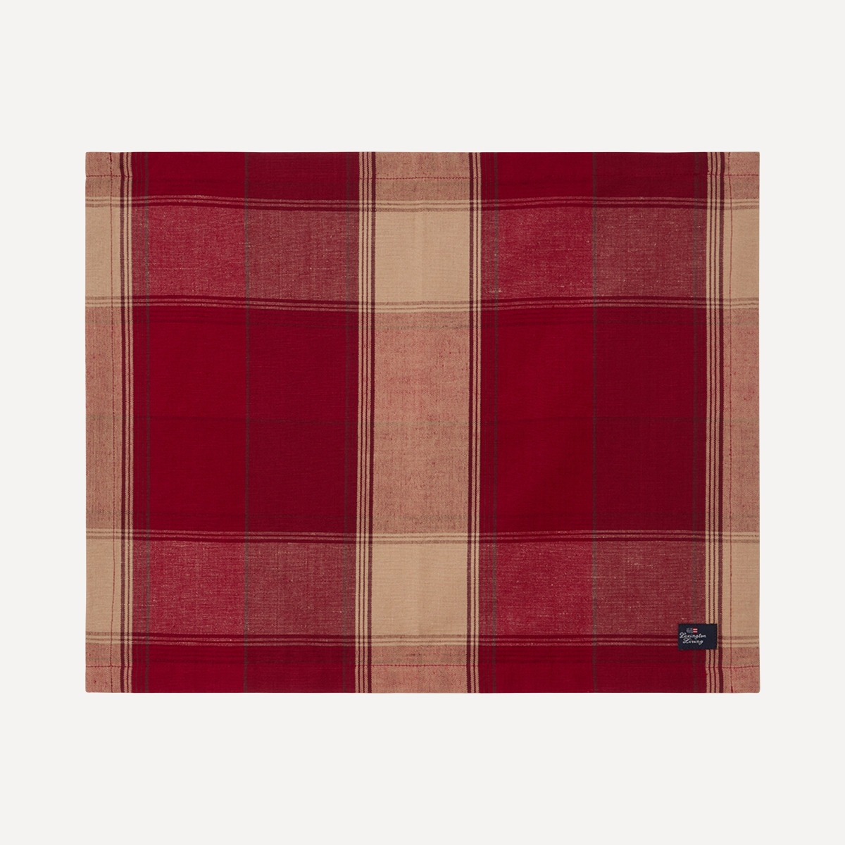 Mantel individual lino y algodón Living Navidad 24 Lexington Rojo-1