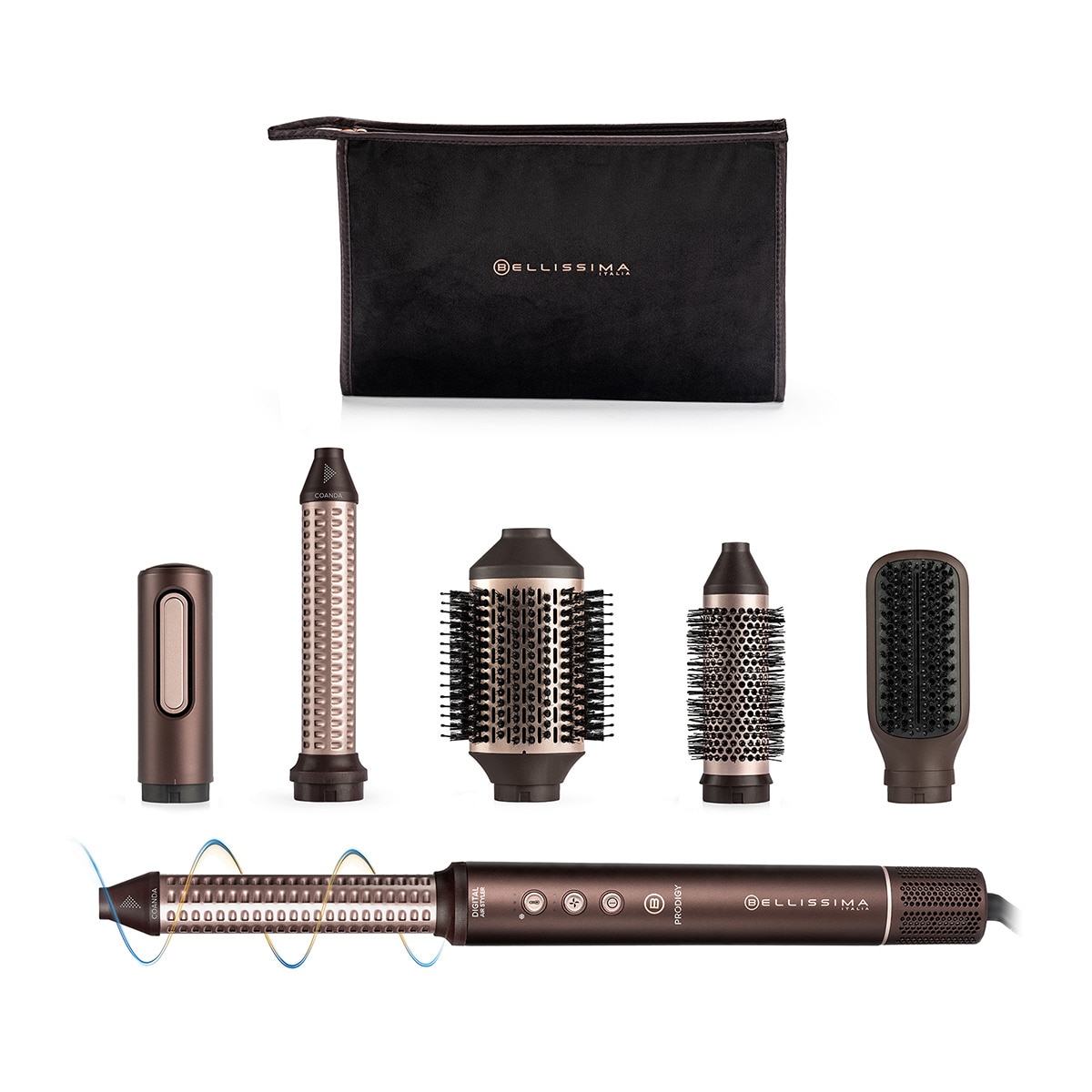 Moldelador e Secador de Cabelo Bellissima Prodigy con Tecnologia Coanda Castanho-1