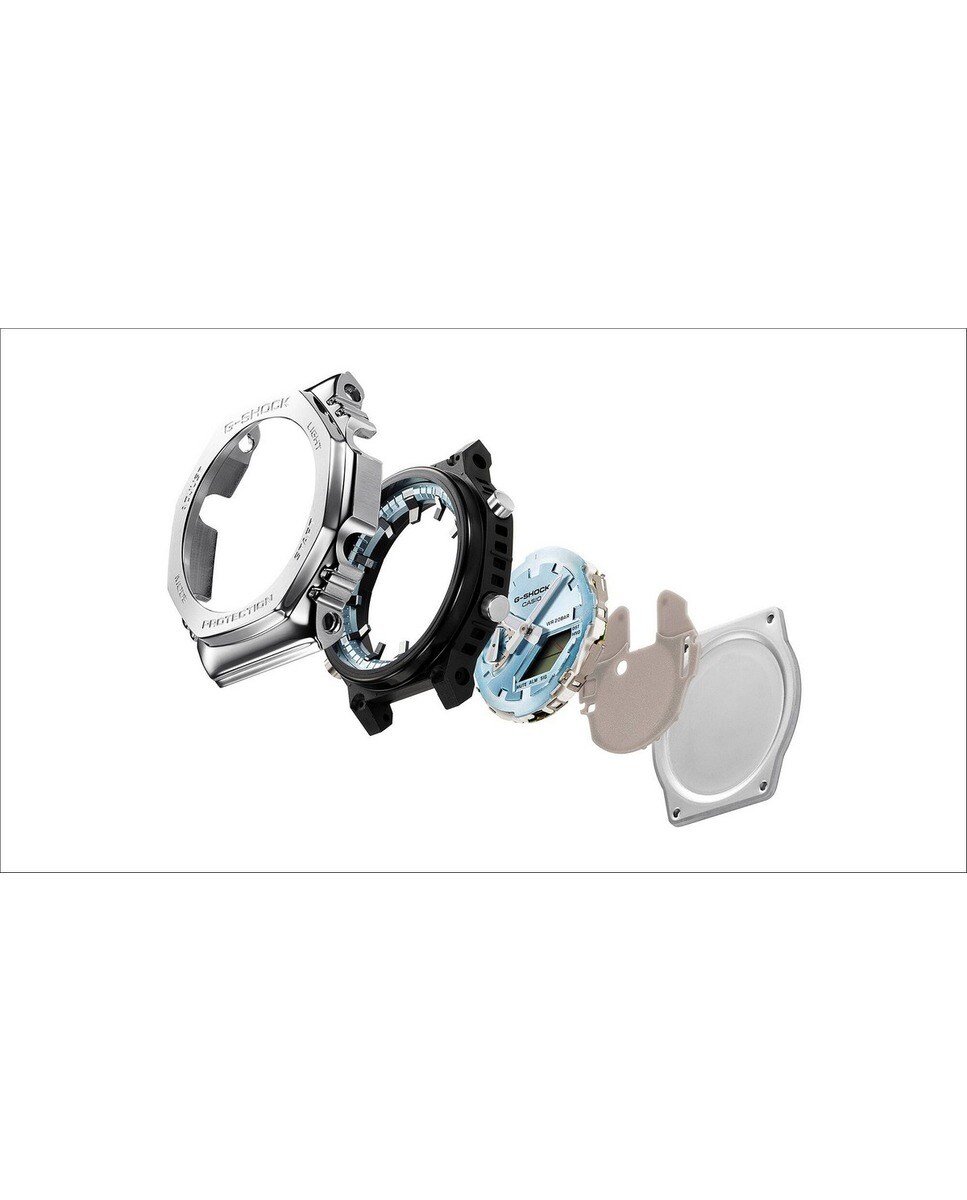 Relógio G-Shock GM-2110D-3AER de Aço Prata-2