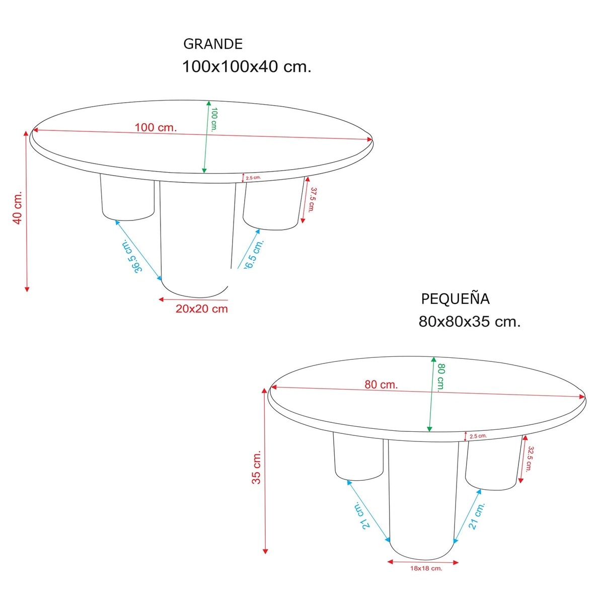 Conjunto de 2 Mesas de Centro em Madeira de Mangueira Kenia Natural-7