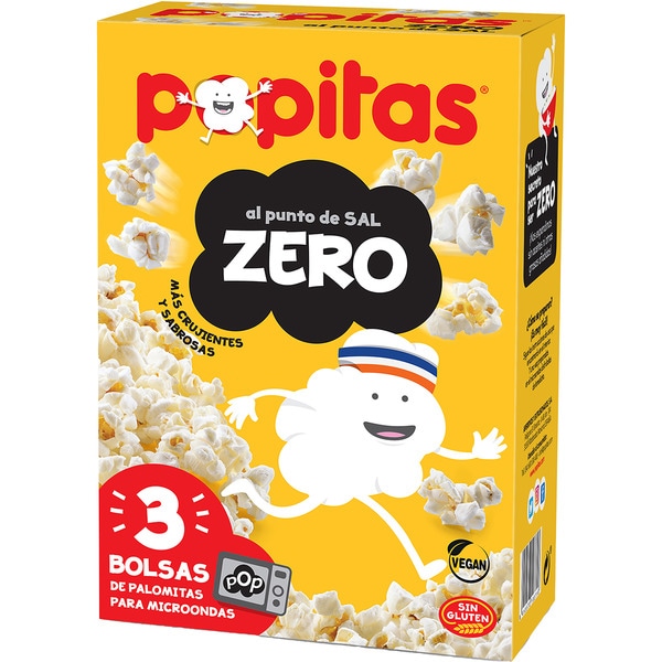 Zero palomitas al punto de sal pack 3x70g envase 210 g