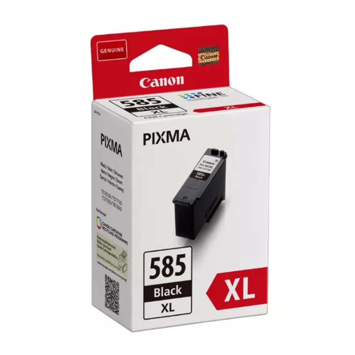 Imagen 0 de Cartucho de tinta original de alto rendimiento Canon PG-585XL Negro (6204C001)