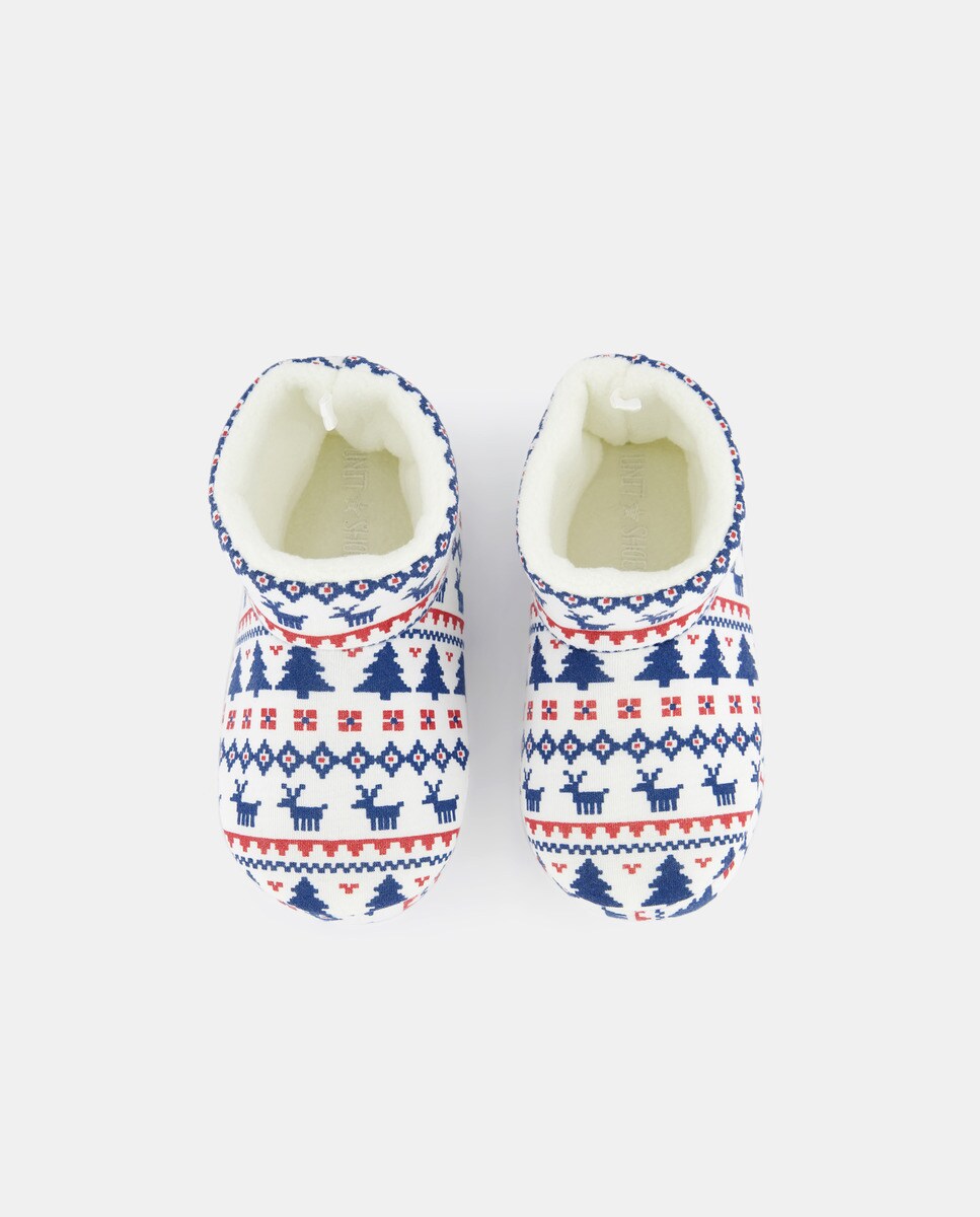 Bota jacquard Crema-4