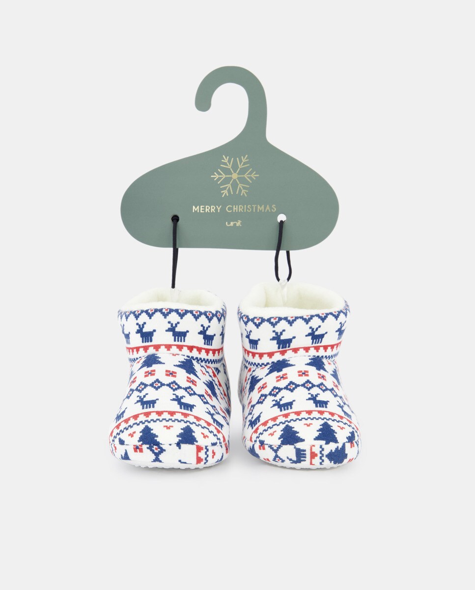 Bota jacquard Crema-6