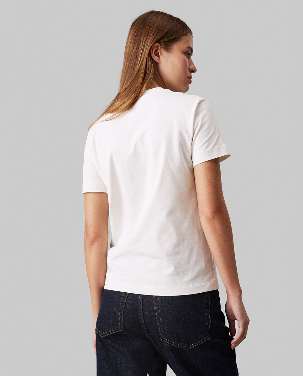 T-shirt Regular Fit com Monograma no Tom Cru-2