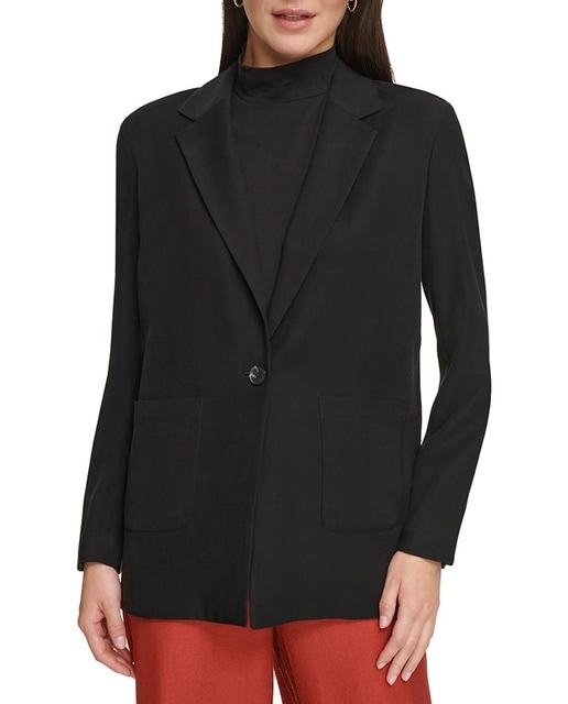 Imagen 0 de Blazer de mujer con cuello en pico mangas largas