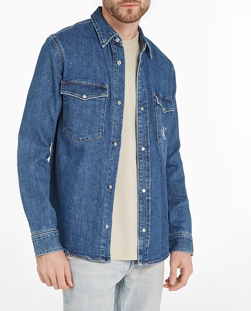 Imagen 0 de Camisa hombre vaquera manga larga