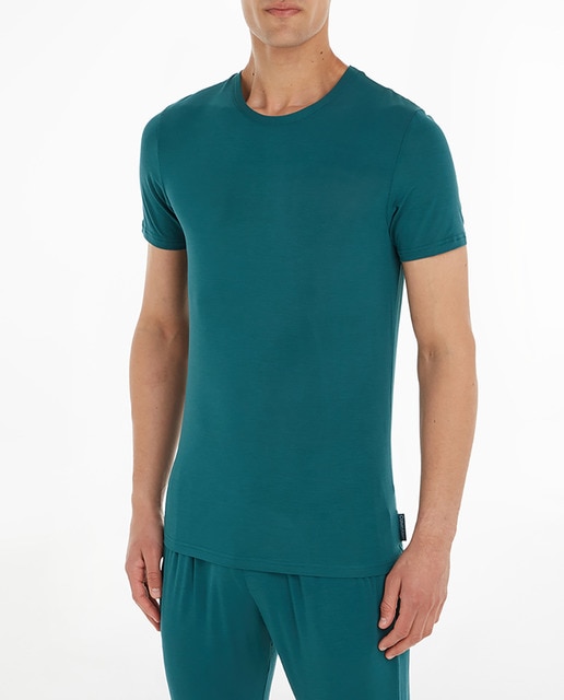 Imagen 0 de Camiseta de pijama lisa de hombre