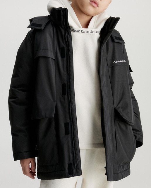 Imagen 0 de Parka de niño negra con capucha