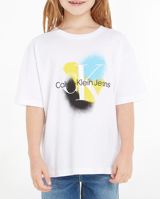 Imagen 0 de Camiseta de niña blanca de manga corta