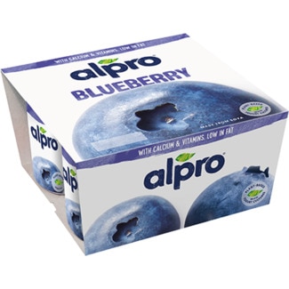 Yofu de Soja de Mirtilo Vegan Pack 4 embalagem 125 g - Alpro