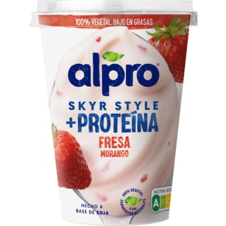 Skyr Soja Morango Vegan embalagem 400 g - Alpro