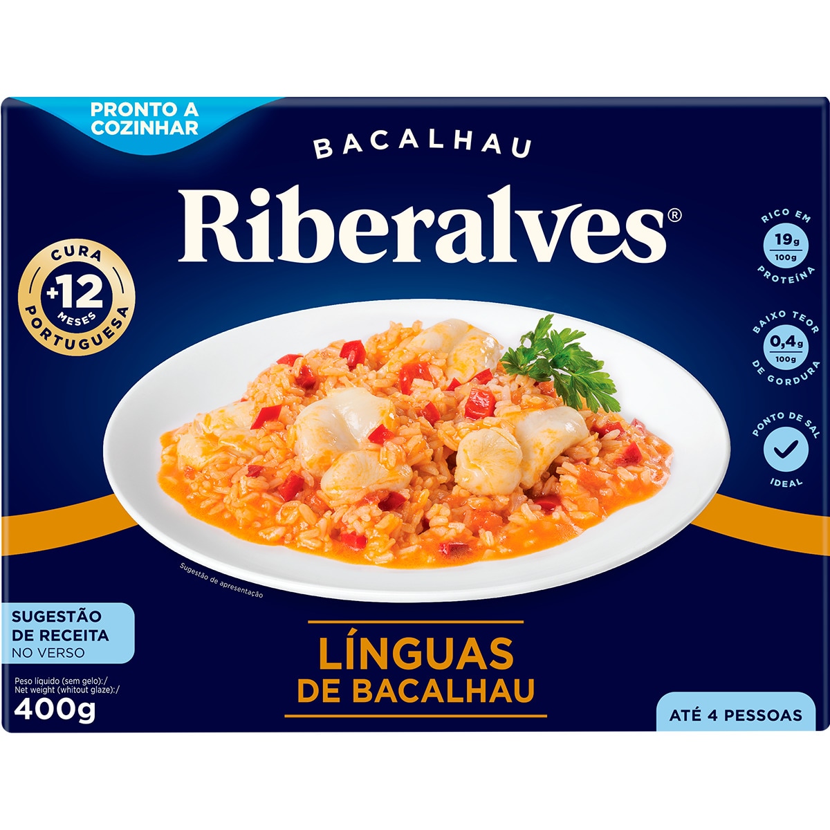Línguas de Bacalhau embalagem 400 g