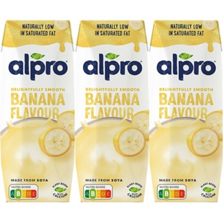 Bebida de Soja de Banana Pack 3 unidades 250 ml - Alpro