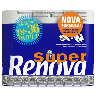Papel Higiénico Super embalagem 18 unidades - Renova