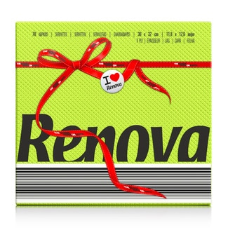 Guardanapos Tipo E Verdes 70 unidades - Renova
