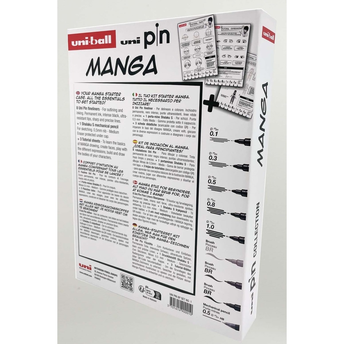 Set calibrados starter kit Manga 9P Uni-Ball PIN Multicolor-2