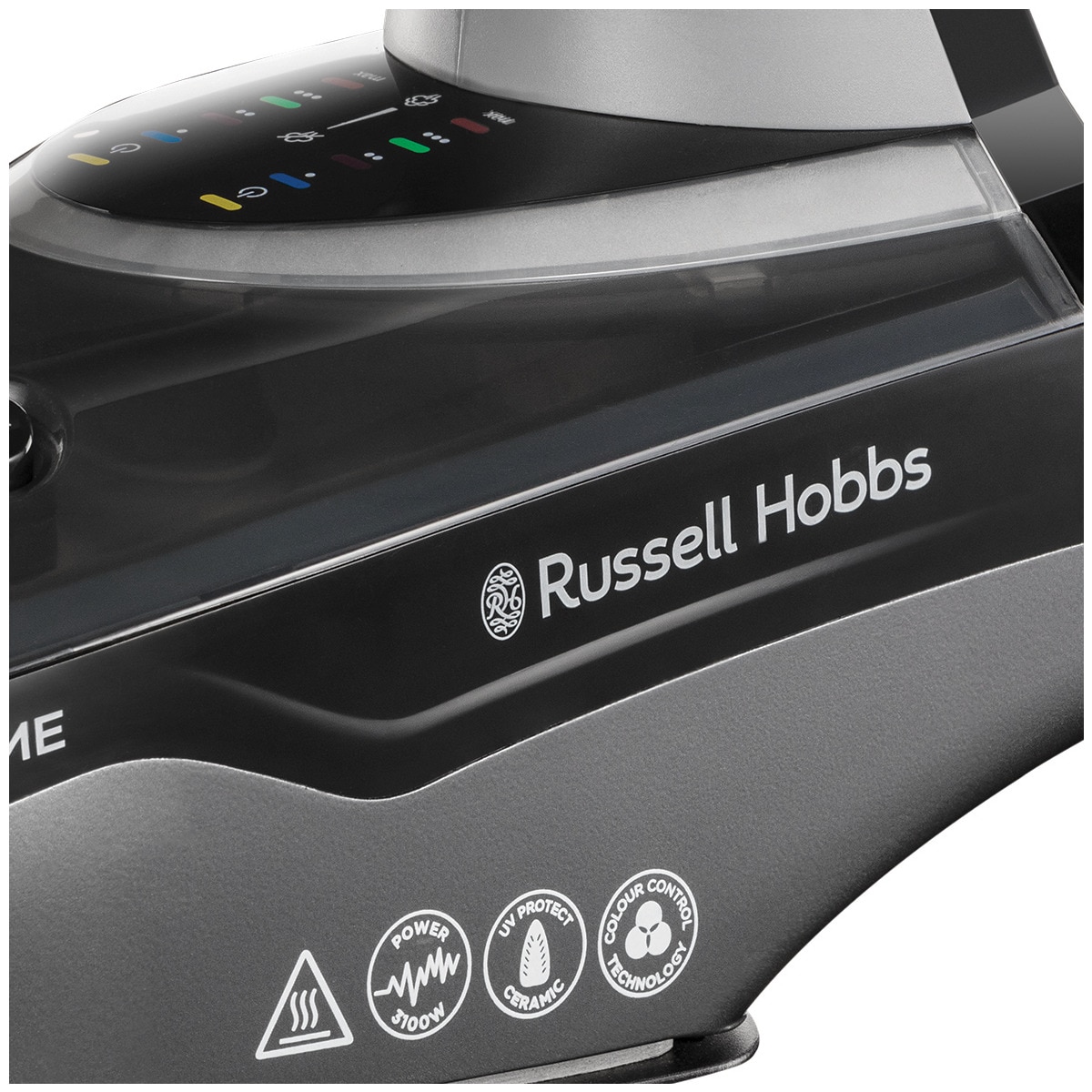 Plancha de vapor Russell Hobbs Colour Control Supreme suela cerámica con protección del color Negro-9