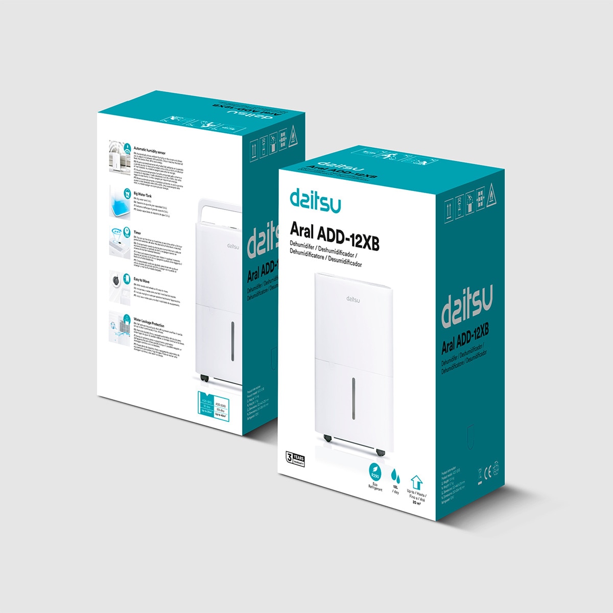Deshumidificador Daitsu Aral ADD-12XB con control de humedad Blanco-4