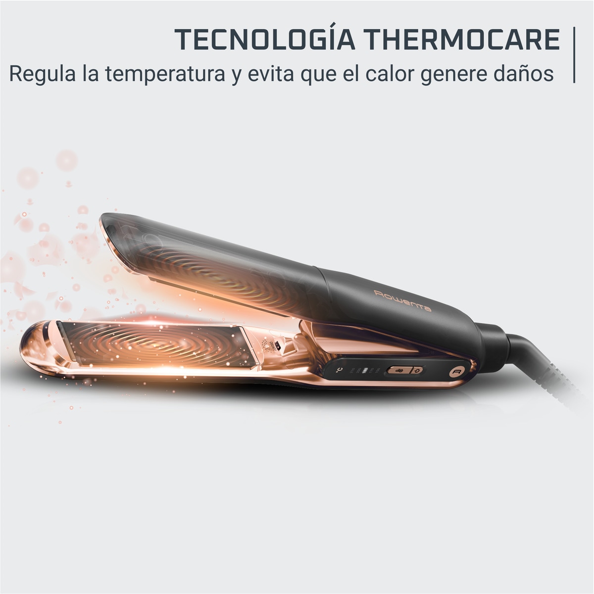 Alisador de Cabelo Rowenta SF8120 Thermocare Ultimate Experience, Cerâmico, 150 °C a 210 °C - Preto e Cobre Preto / Cobre-5