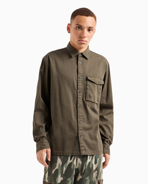 Imagen 0 de Sobrecamisa de hombre oversized de algodón stretch