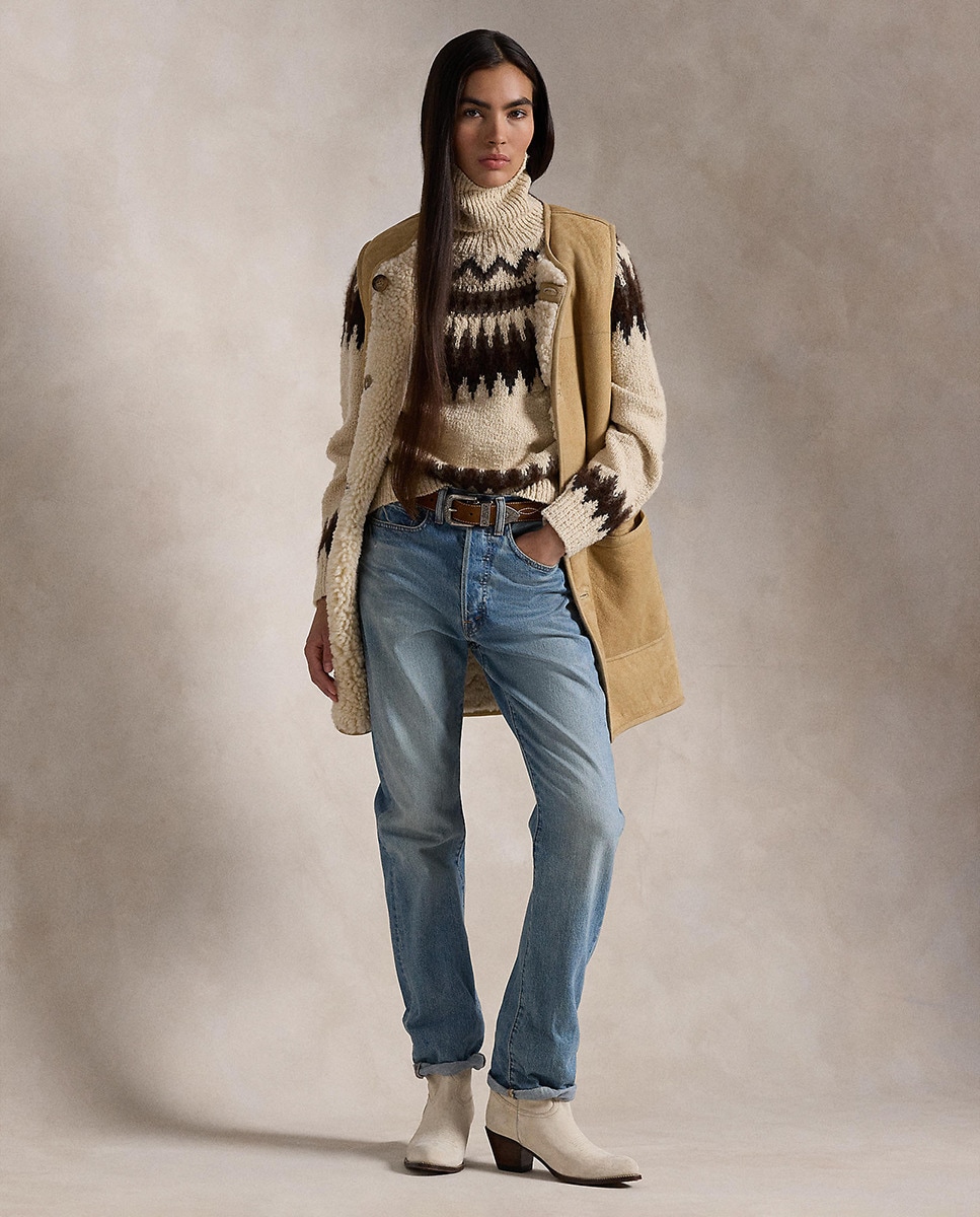 Chaleco de mujer largo de piel · Polo Ralph Lauren · El Corte Inglés