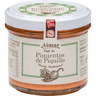 paté de pimientos del piquillo frasco 105 g - Aimar