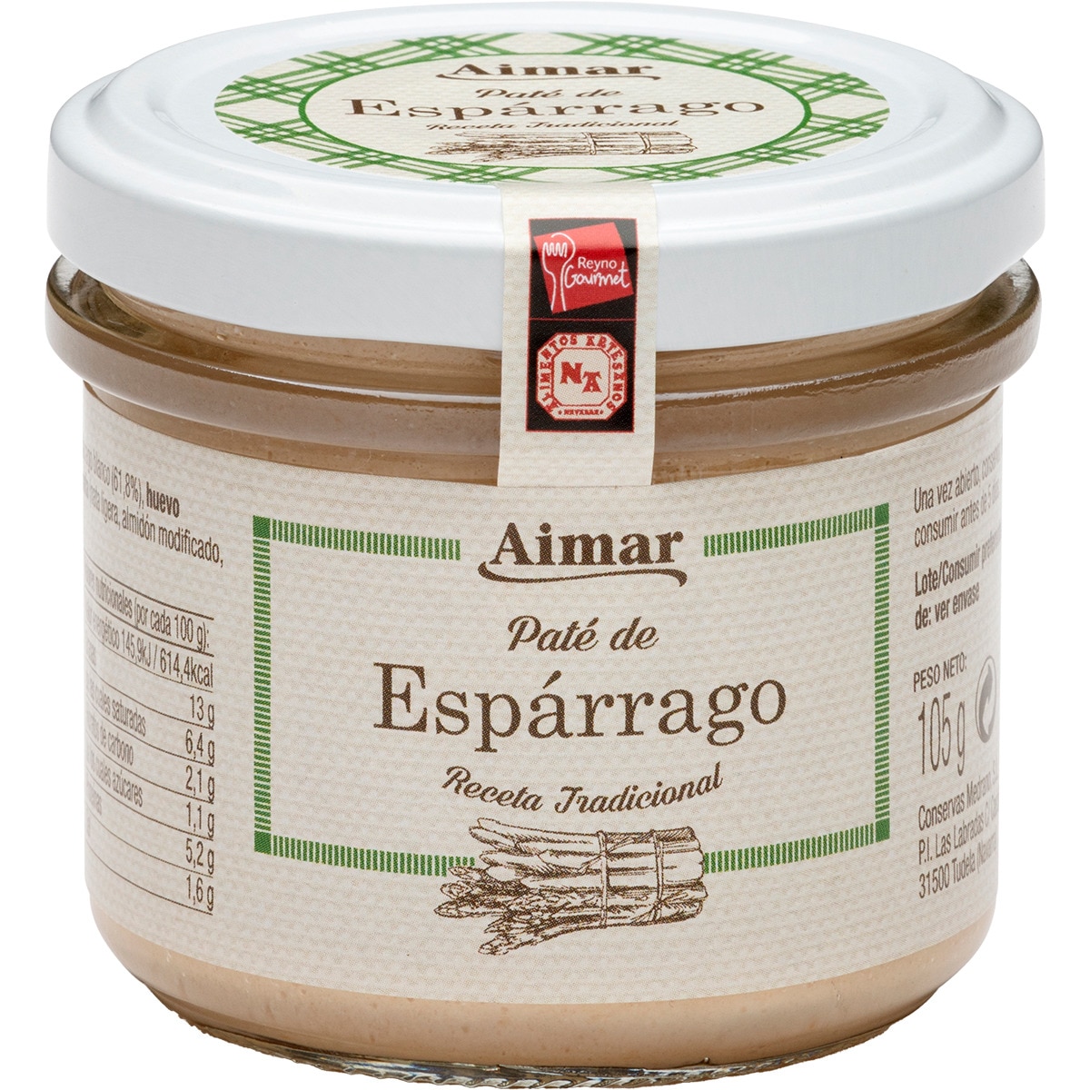 paté de espárragos frasco 105 g