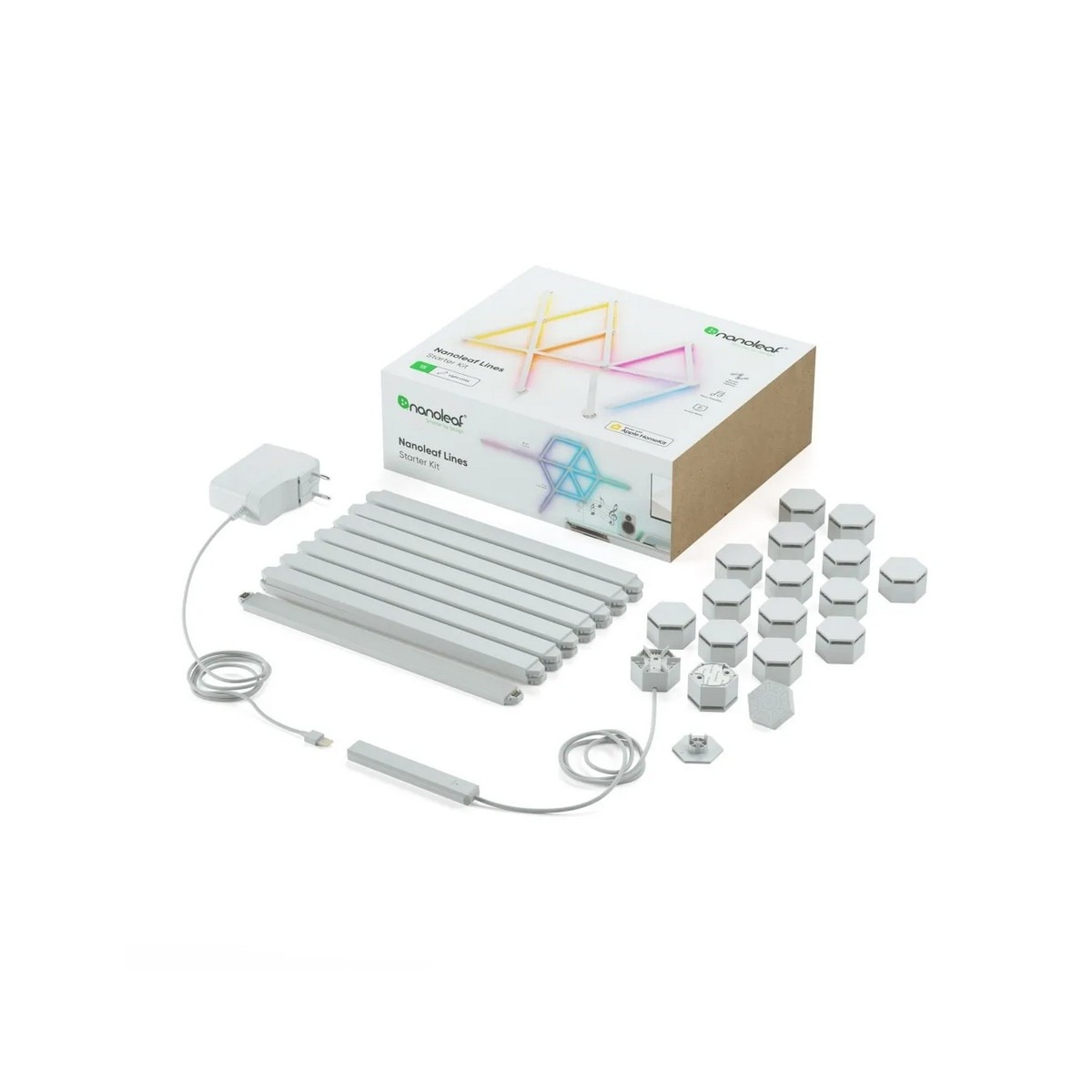 Imagem 0 de Painel LED Nanoleaf Lines 60º Hex Starter Kit (15 Uni.)