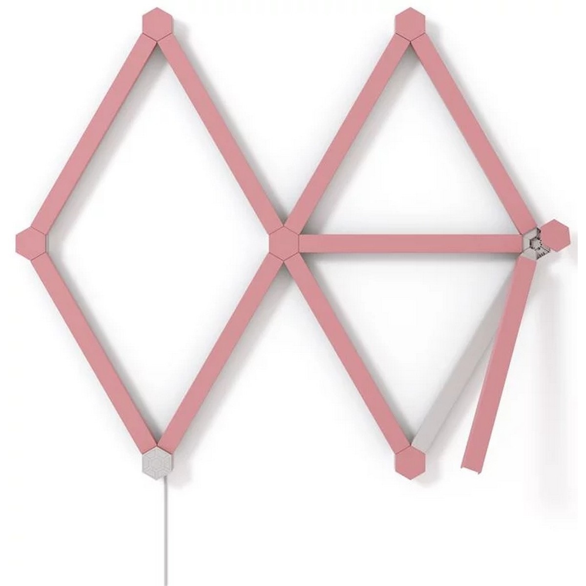 Imagem 0 de Acessório de Iluminação Nanoleaf Lines Skin 60º Hexagon (9 Uni.) - Rosa