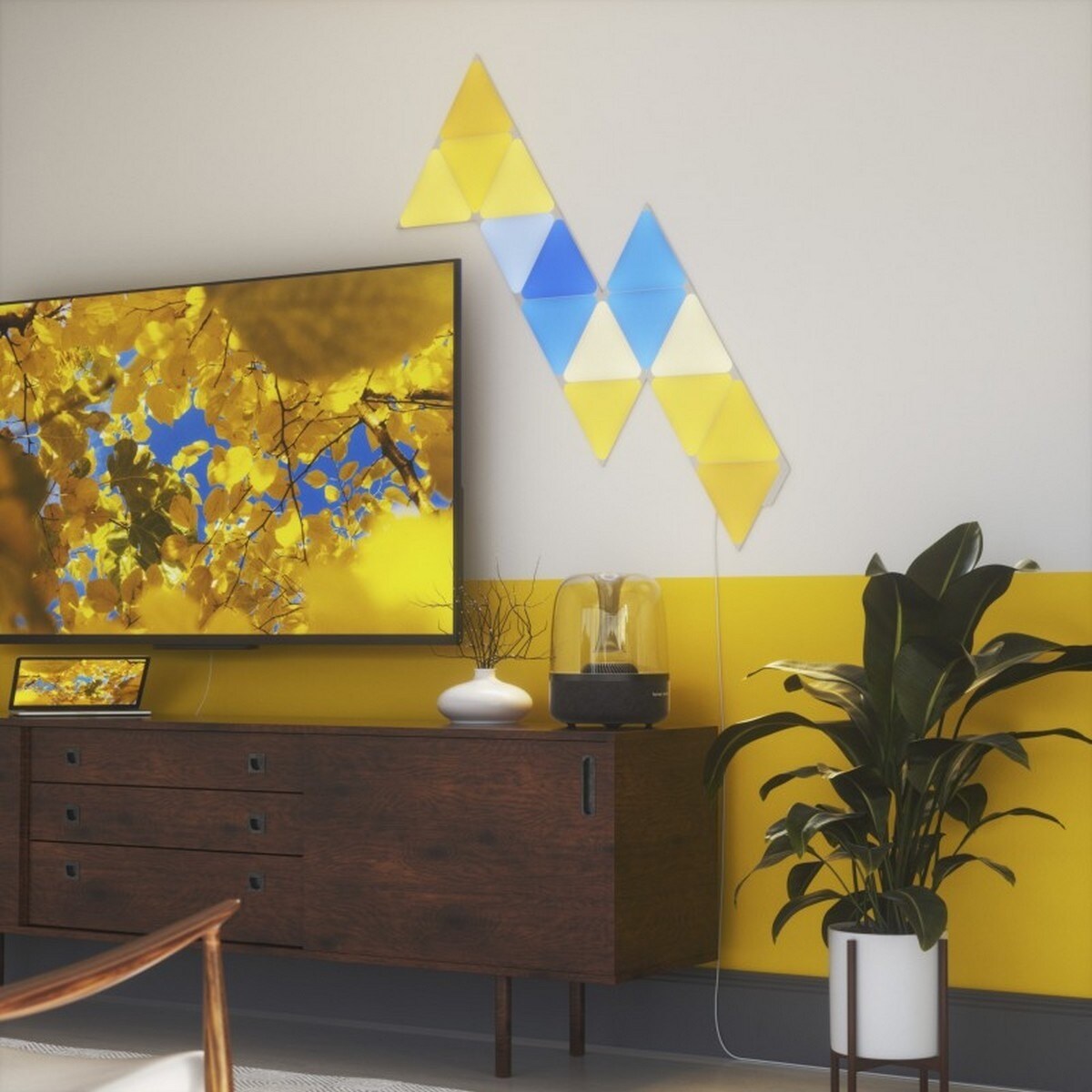 Painéis Luz Nanoleaf Shapes Triangles Starter Kit (15 Uni.) 4