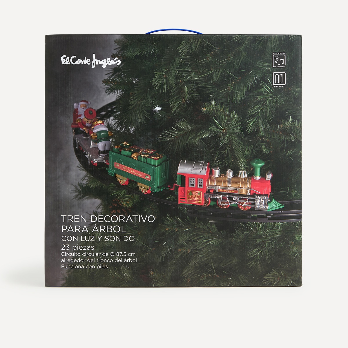 Tren decorativo para árbol con luz y sonido Belén Americano Navidad El Corte Inglés Multicolor-6