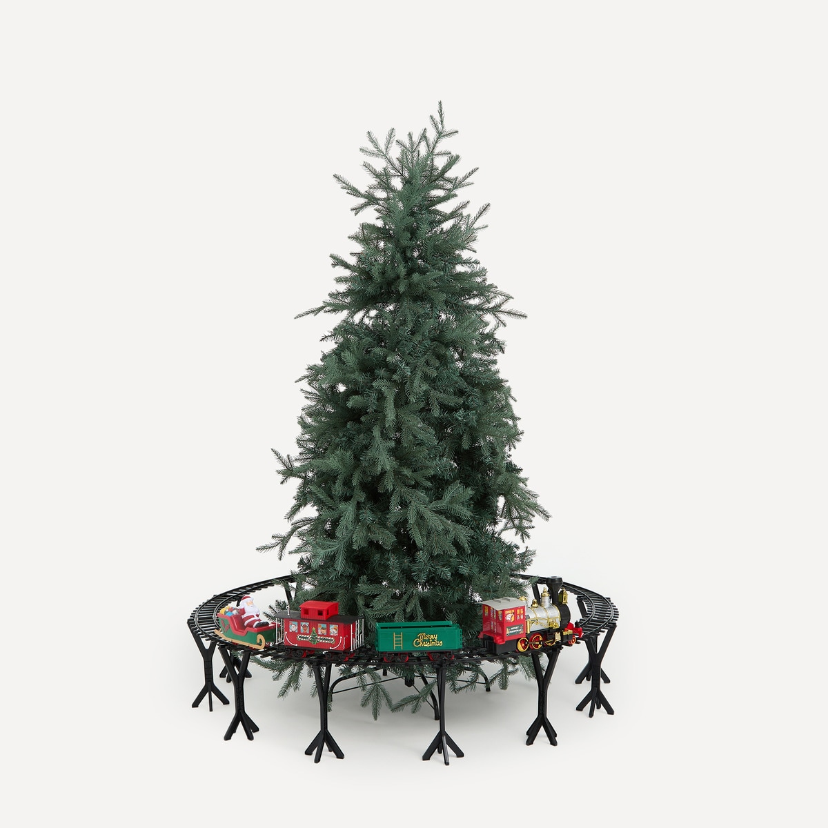Tren decorativo para árbol con luz, música y vapor Belén Americano Navidad El Corte Inglés Multicolor-2