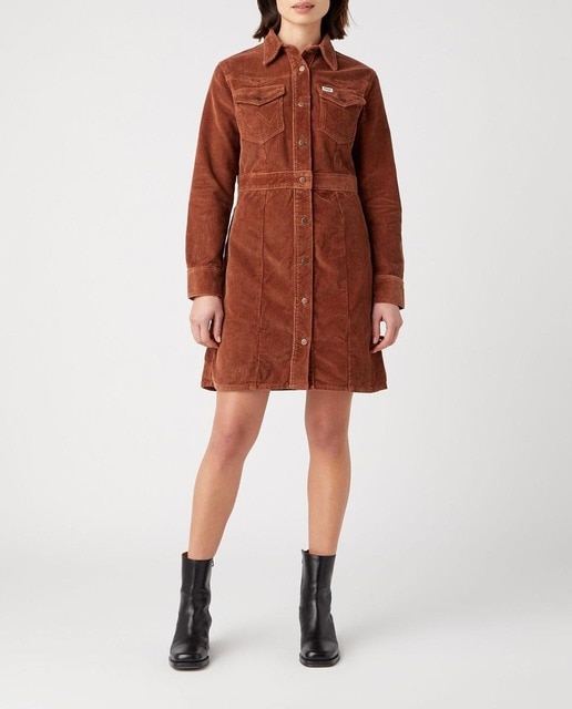 Imagen 0 de Vestido de pana de corte slim