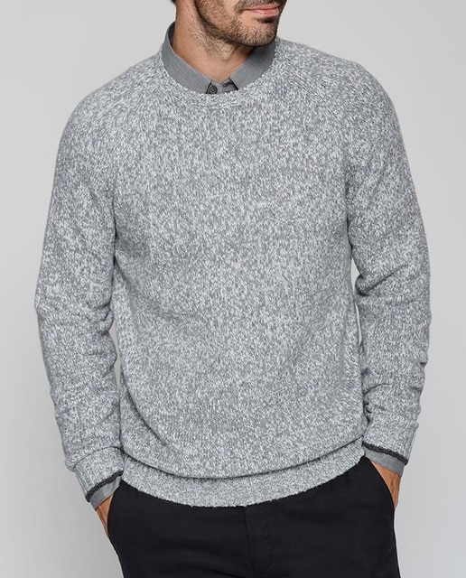 Imagen 0 de Jersey de hombre  cuello caja mouliné