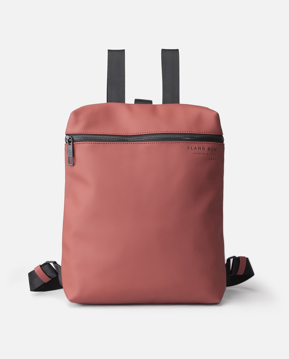Mochila com Detalhe da Marca Castanho-escuro-1