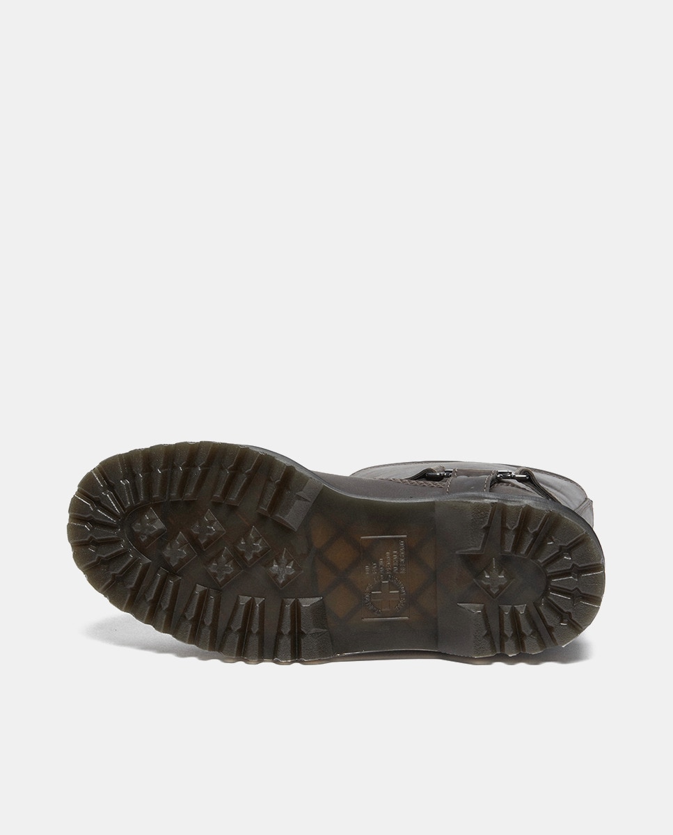 Botas Altas Anistone Hi em Pele Cinzento-5