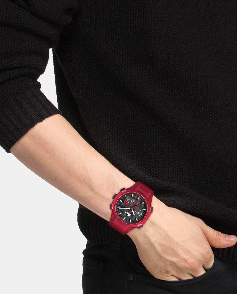 Relógio LC33 2011368 de Silicone - Vermelho Vermelho-6