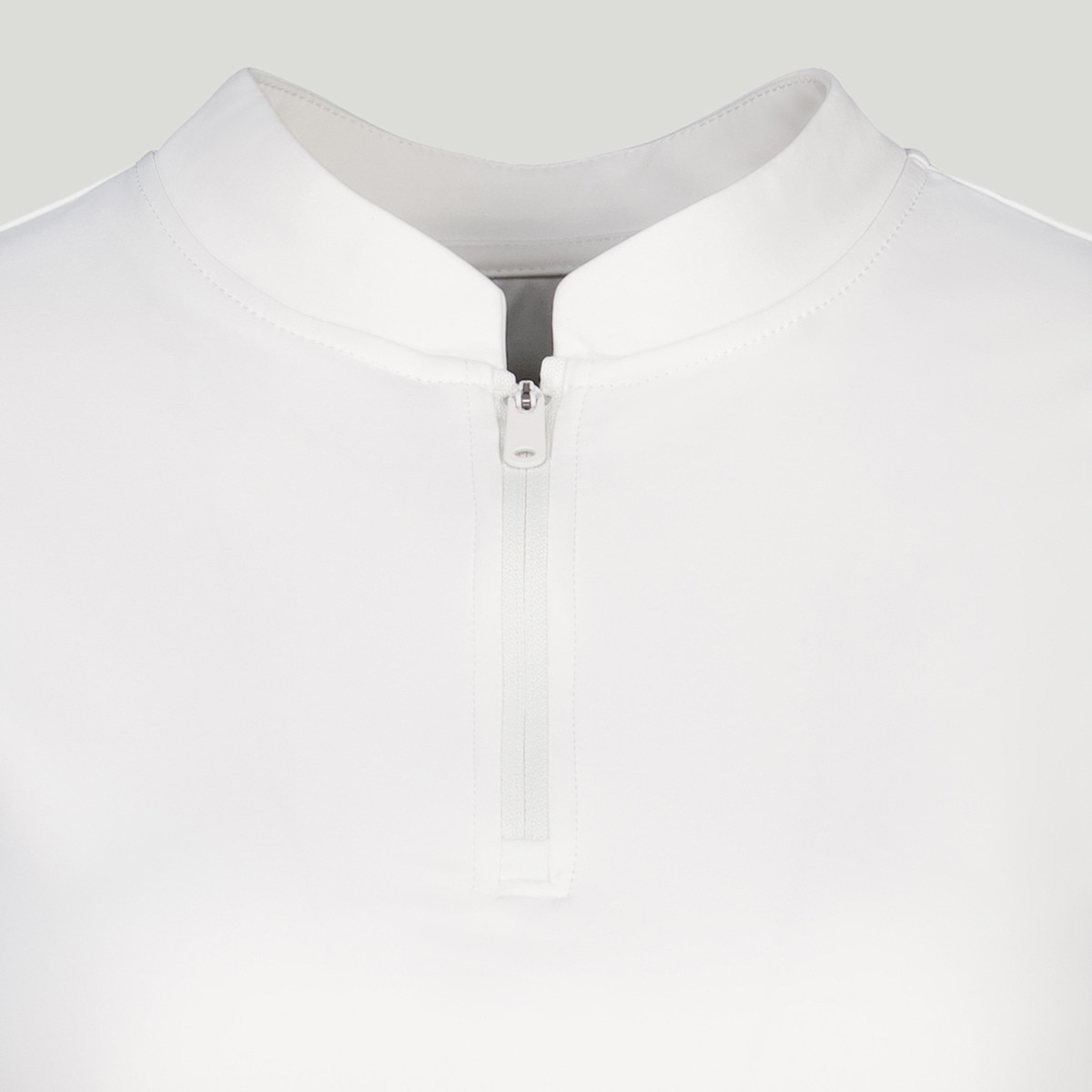 Camiseta tenis con cremallera de mujer Crema-2