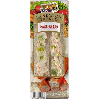 sandwich de cangrejo envase 180 g - Toplider
