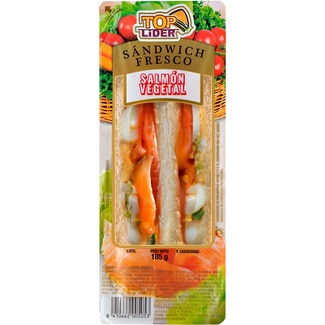 sandwich de salmón vegetal envase 200 g - Toplider